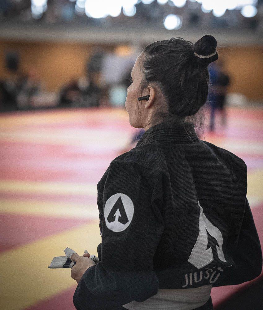 Alumna de Positive Jiu Jitsu compitiendo